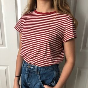 Cropped Stripped Tee